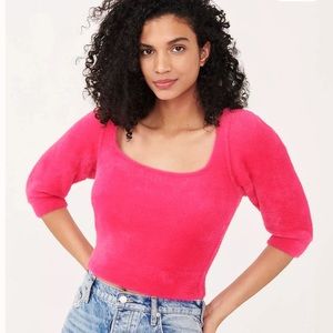 FREE PEOPLE Moonbeam Pullover Raspberry Pop Size Large New